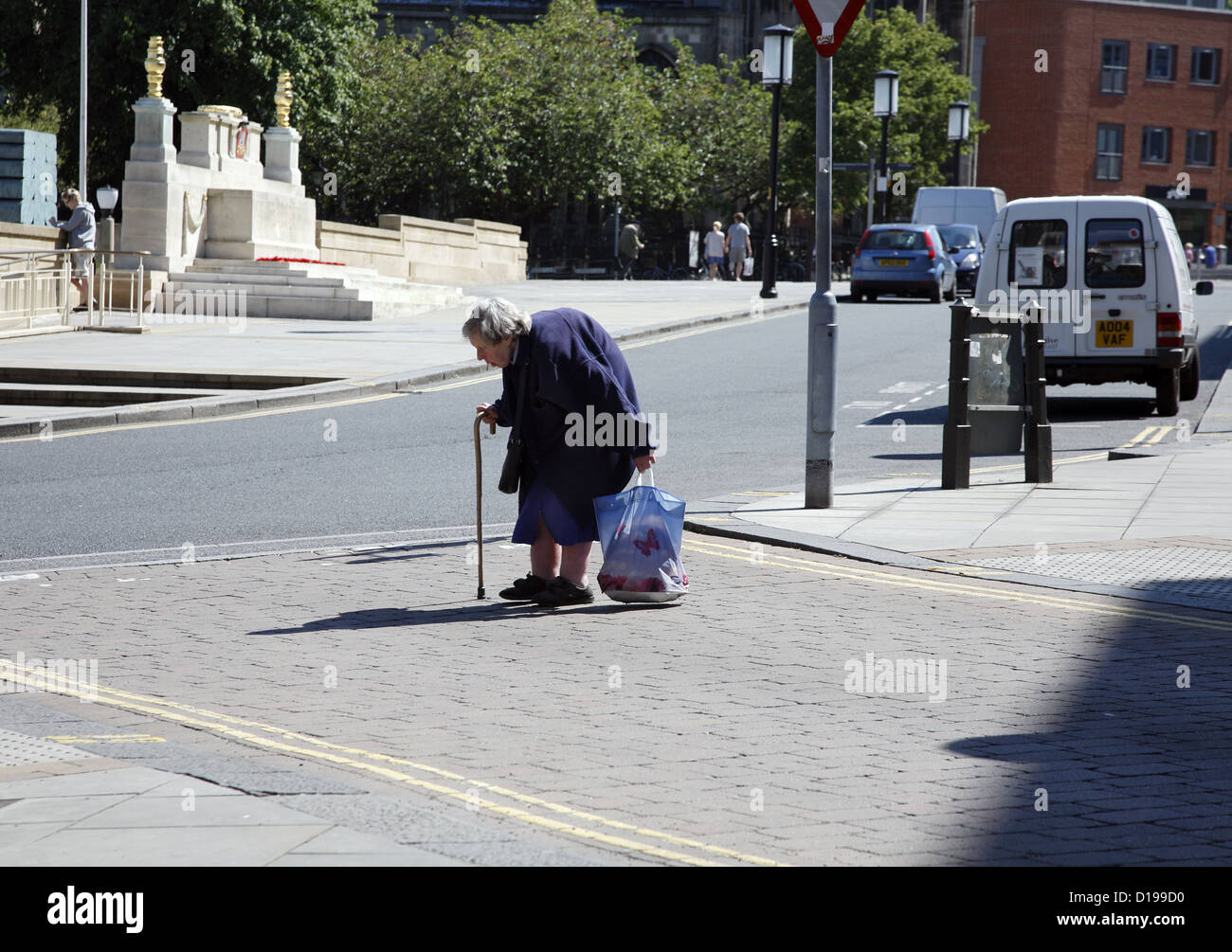 Elderly hunched woman Stock Photo Alamy