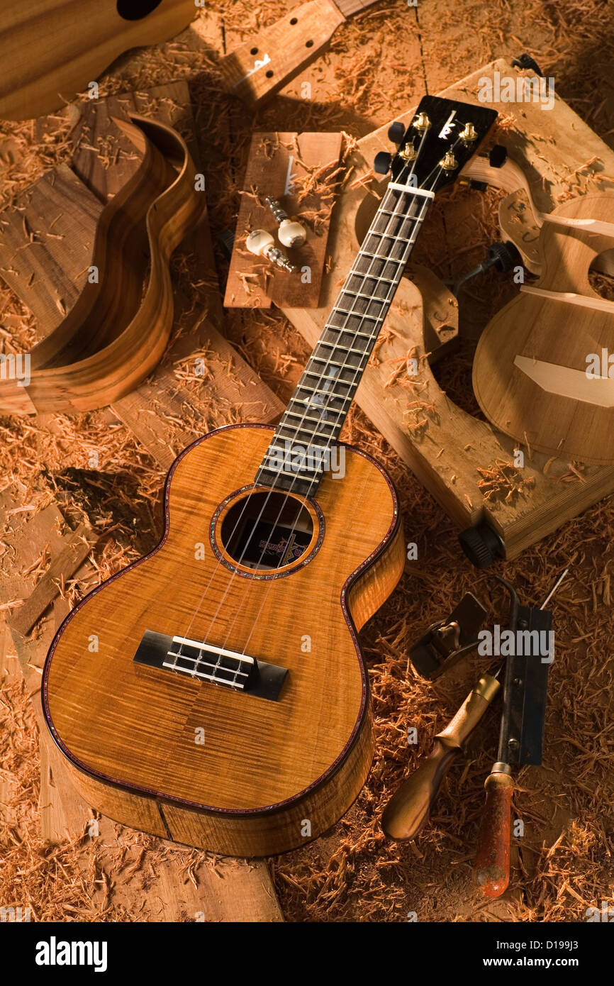 Hawaii, Finished Kamaka Ukulele Stock Photo Alamy