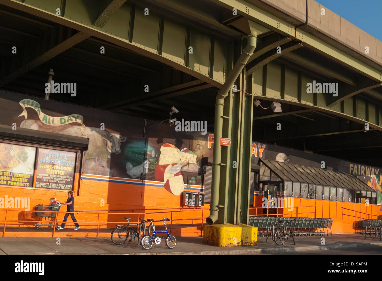 Fairway Supermarket, tucked under the West Side Highway (Henry Hudson