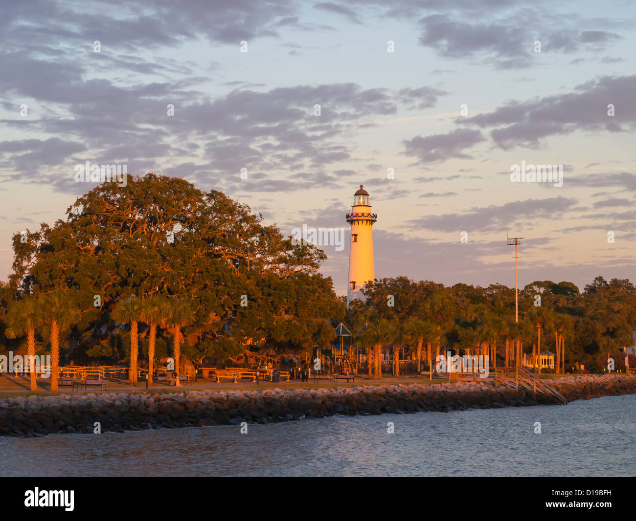 Late afternoon light on St Simons Island Lighthouse on St. Simons