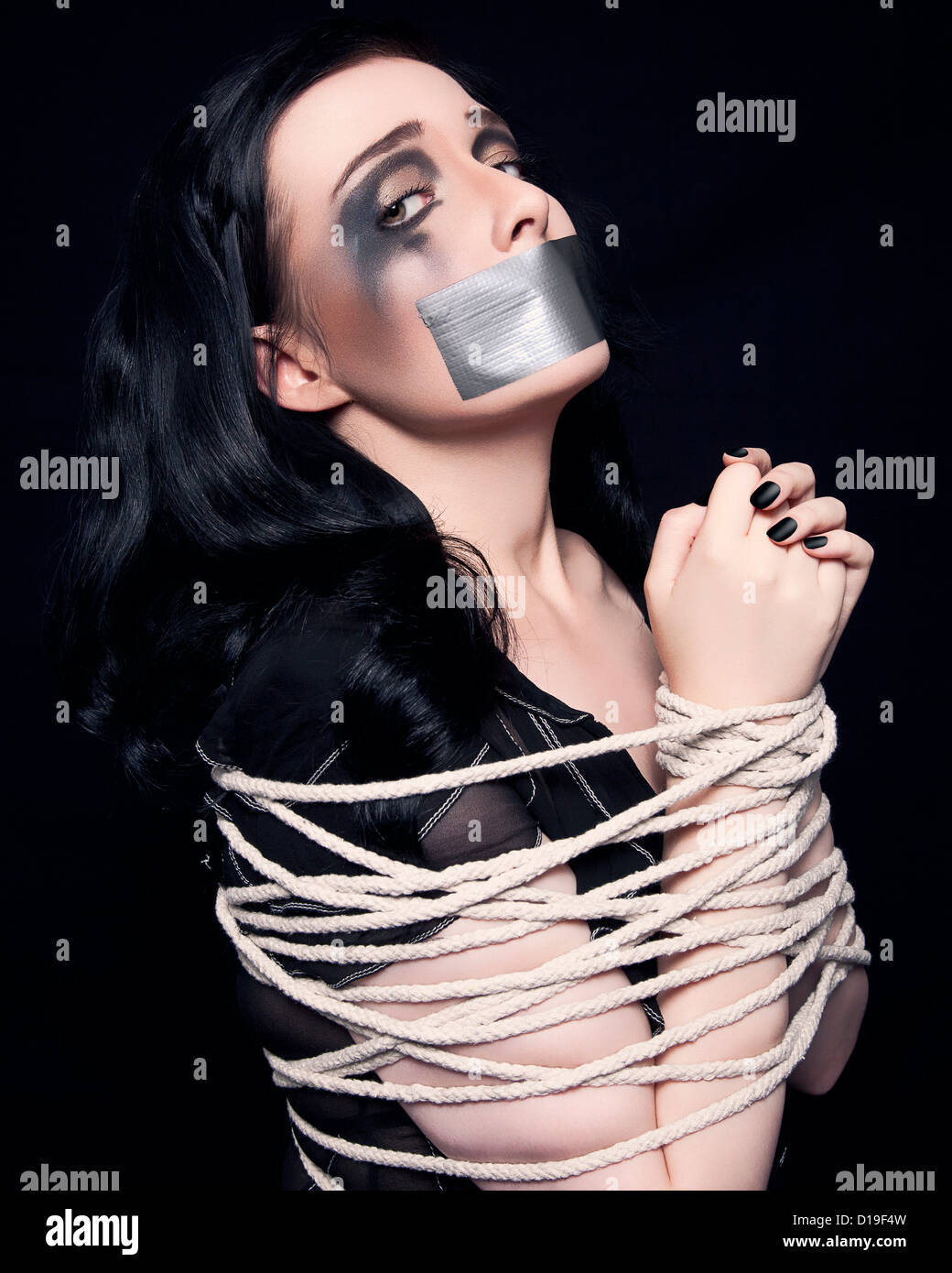 Women Tied-Up And Gagged