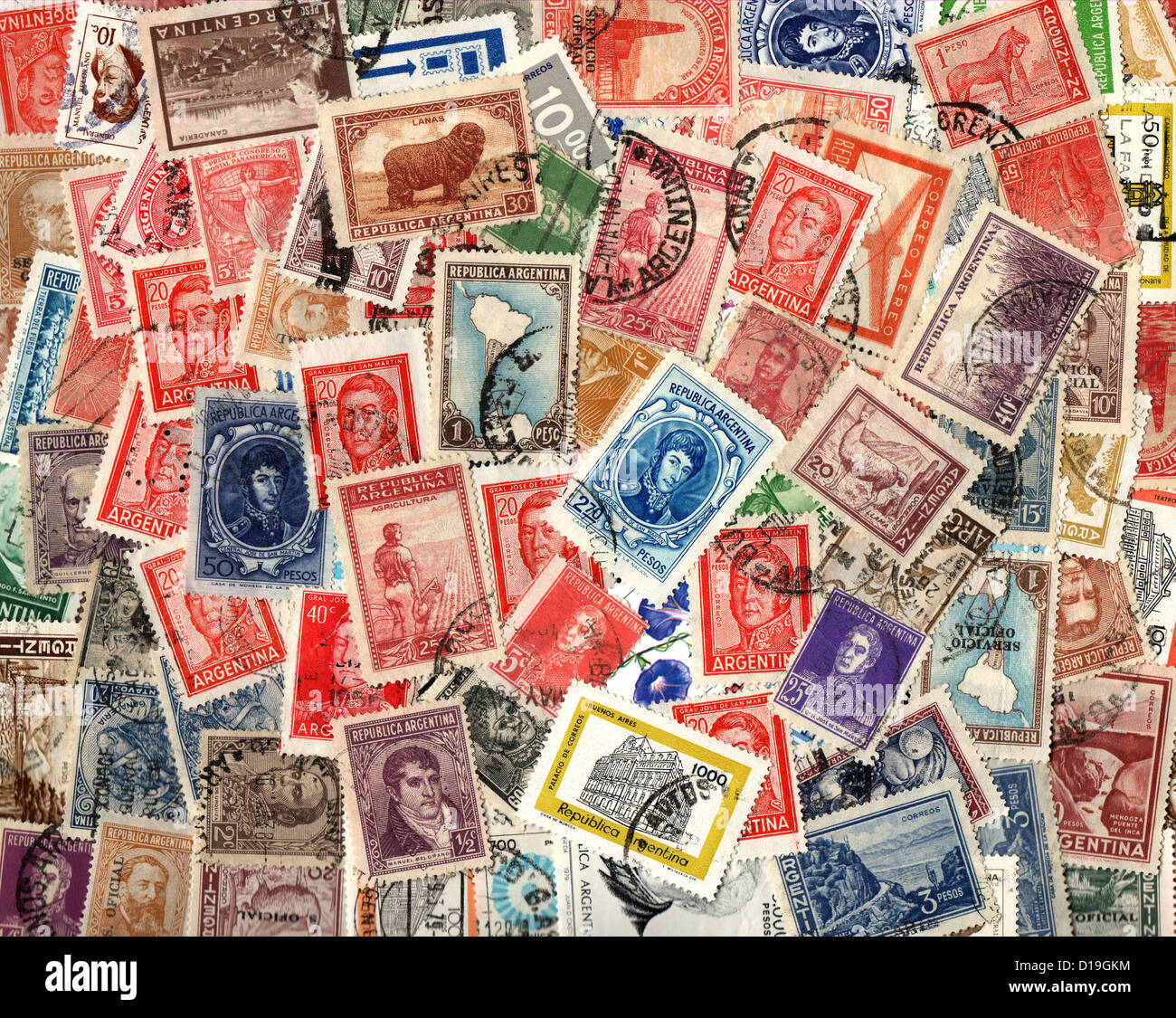 Collage with postage stamps hi-res stock photography and images - Alamy
