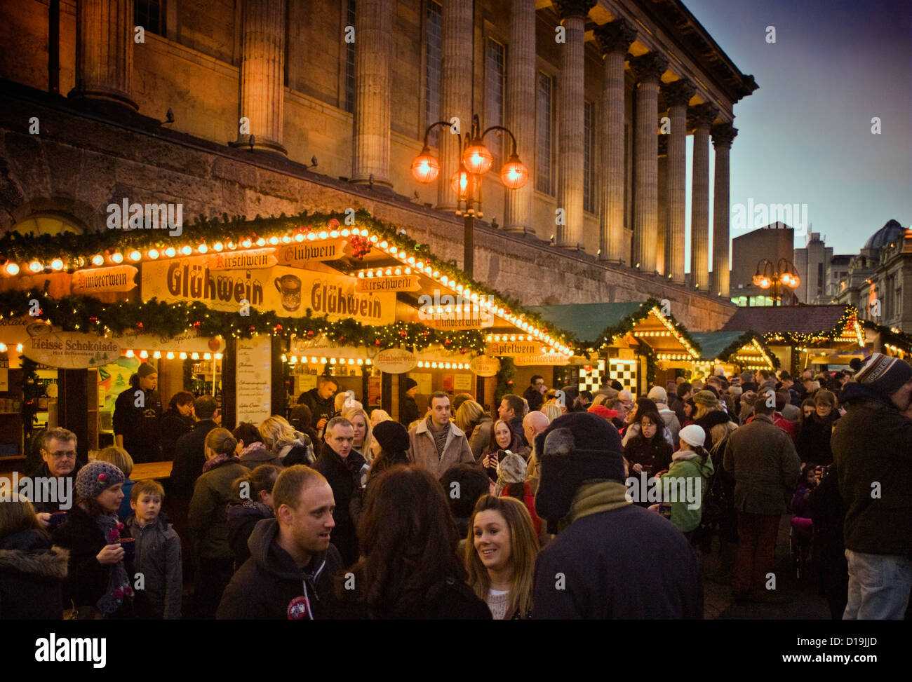 Frankfurt Christmas Market in Victoria Square, Birmingham, UK Stock Photo