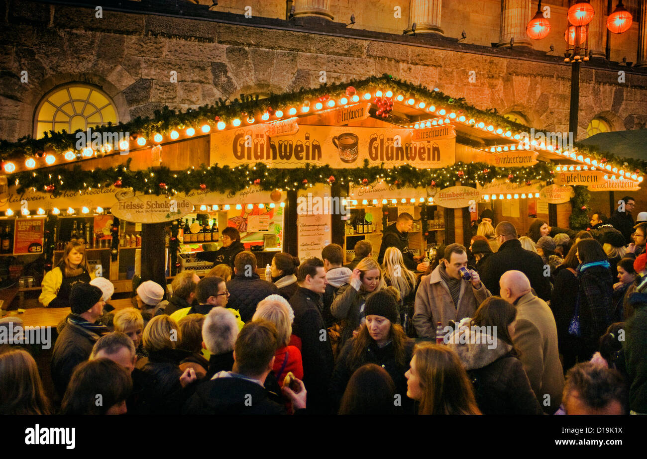 Frankfurt Christmas Market in Victoria Square, Birmingham, UK Stock Photo