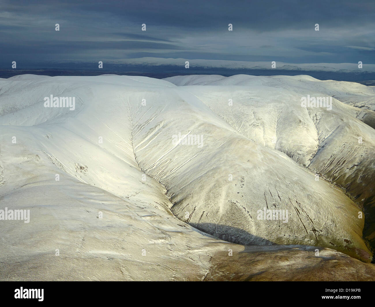 Snow covered Howgill Fells, Cumbria, North West England, UK Stock Photo