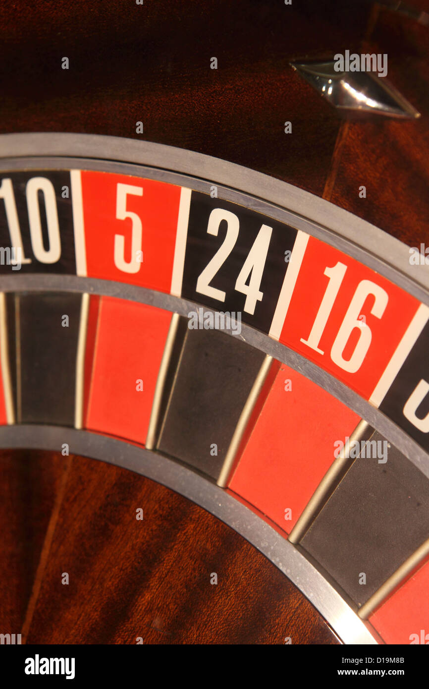 Numbers on a roulette table. Stock Photo