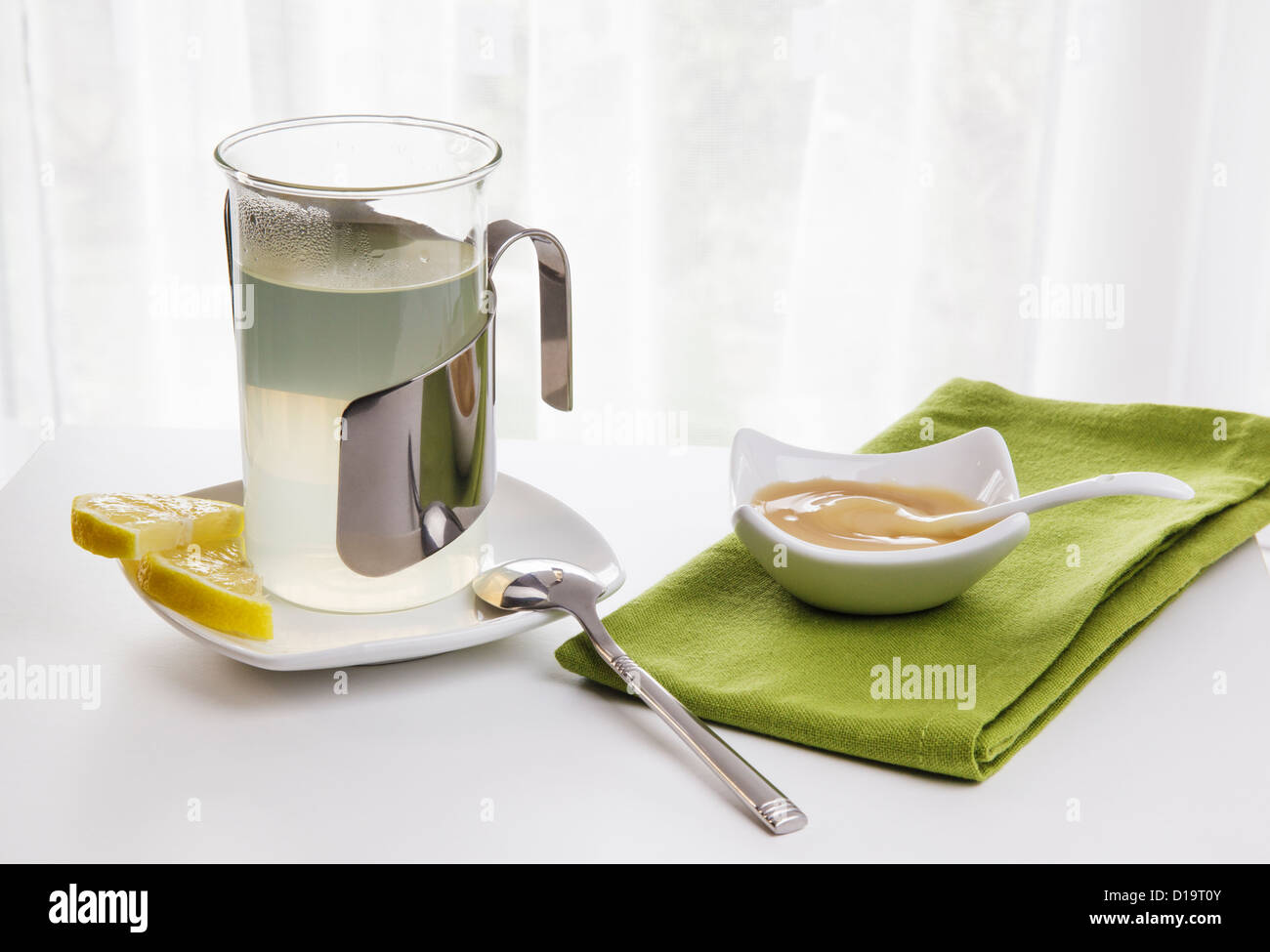 lemon and honey drink Stock Photo Alamy