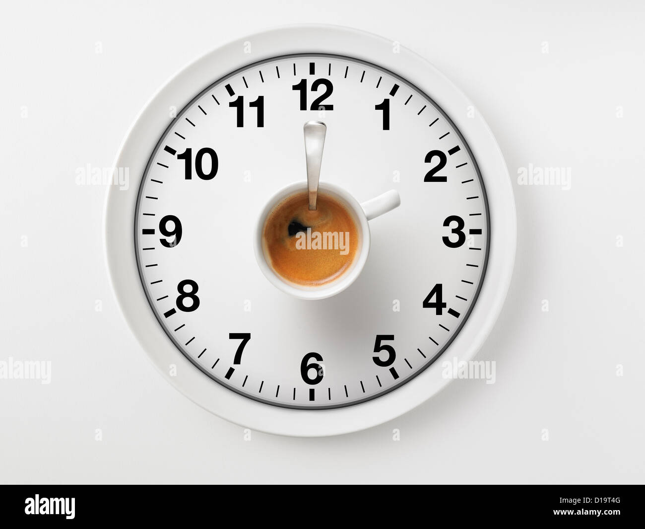 coffee clock Stock Photo