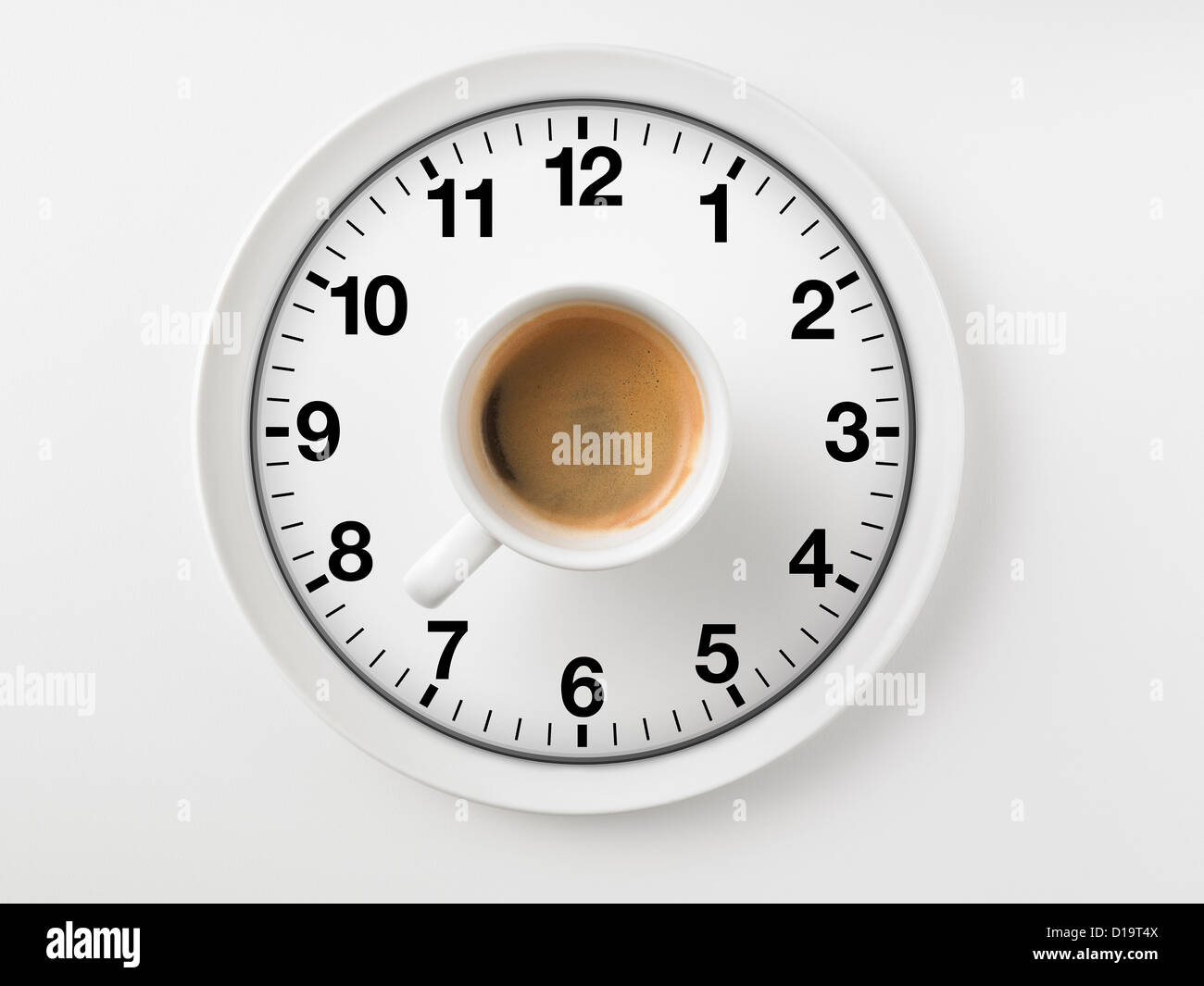 coffee clock Stock Photo