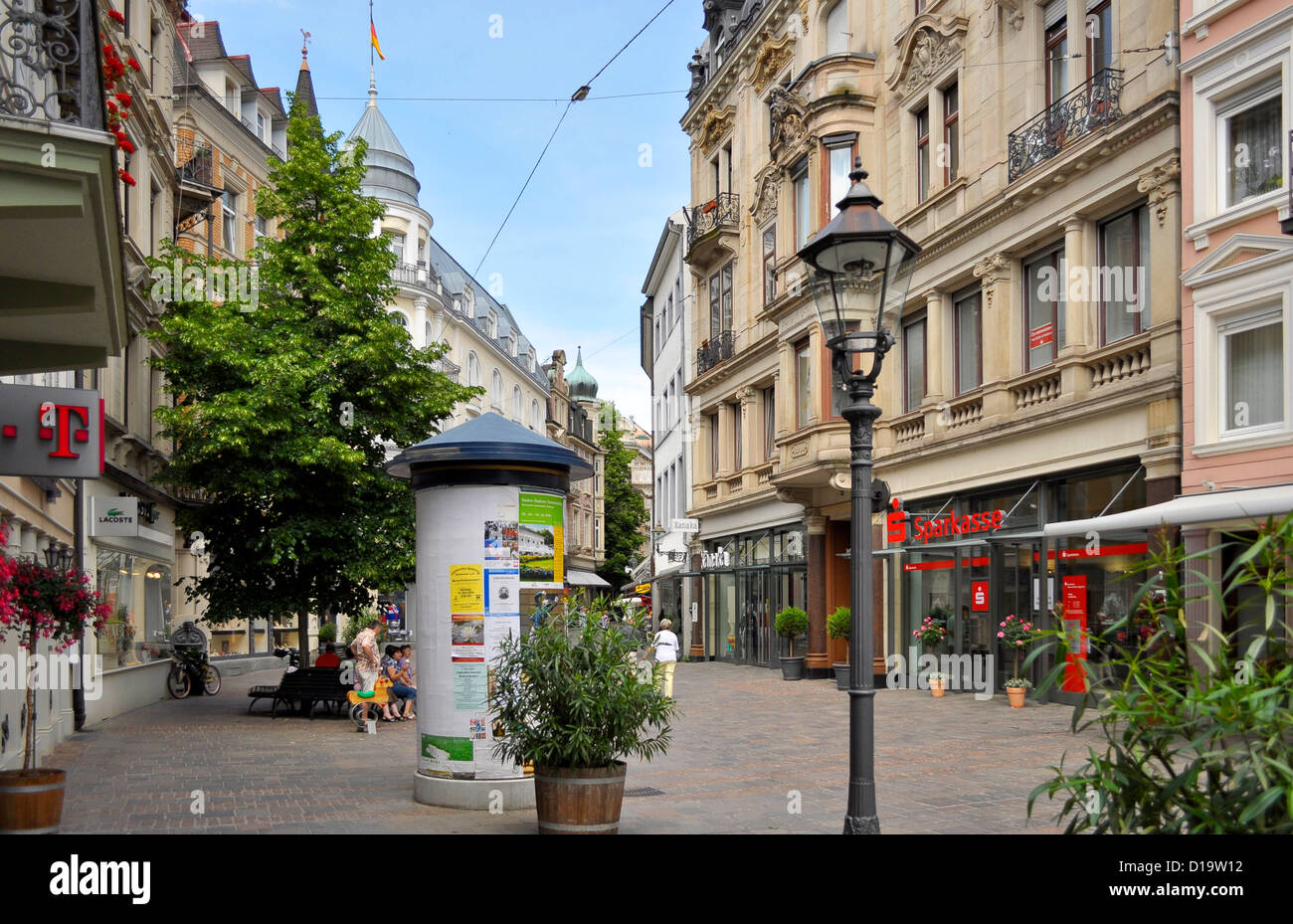 BadenBaden in the Black Forest, downton, BadenBaden im Schwarzwald, Innenstadt, Altstadt Stock