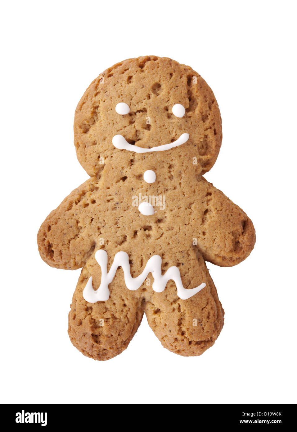 Gingerbread man cookie. Isolated on white background Stock Photo