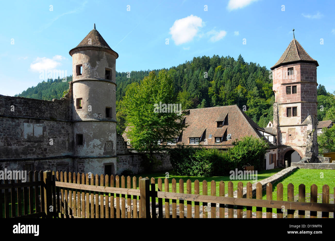 Black Forest, Hirsau, Monastery of St. Peter and Paul, arched tower, Baden Würtemberg, Nord - Schwarzwald, Kloster Hirsau, Stock Photo