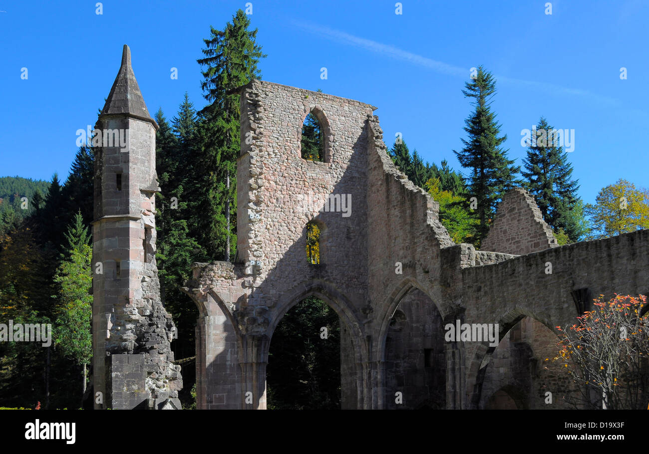 Black Forest at All Saints in the fall, colorful autumn forest, monastery ruins, church, chapel, Schwarzwald bei Allerheiligen Stock Photo