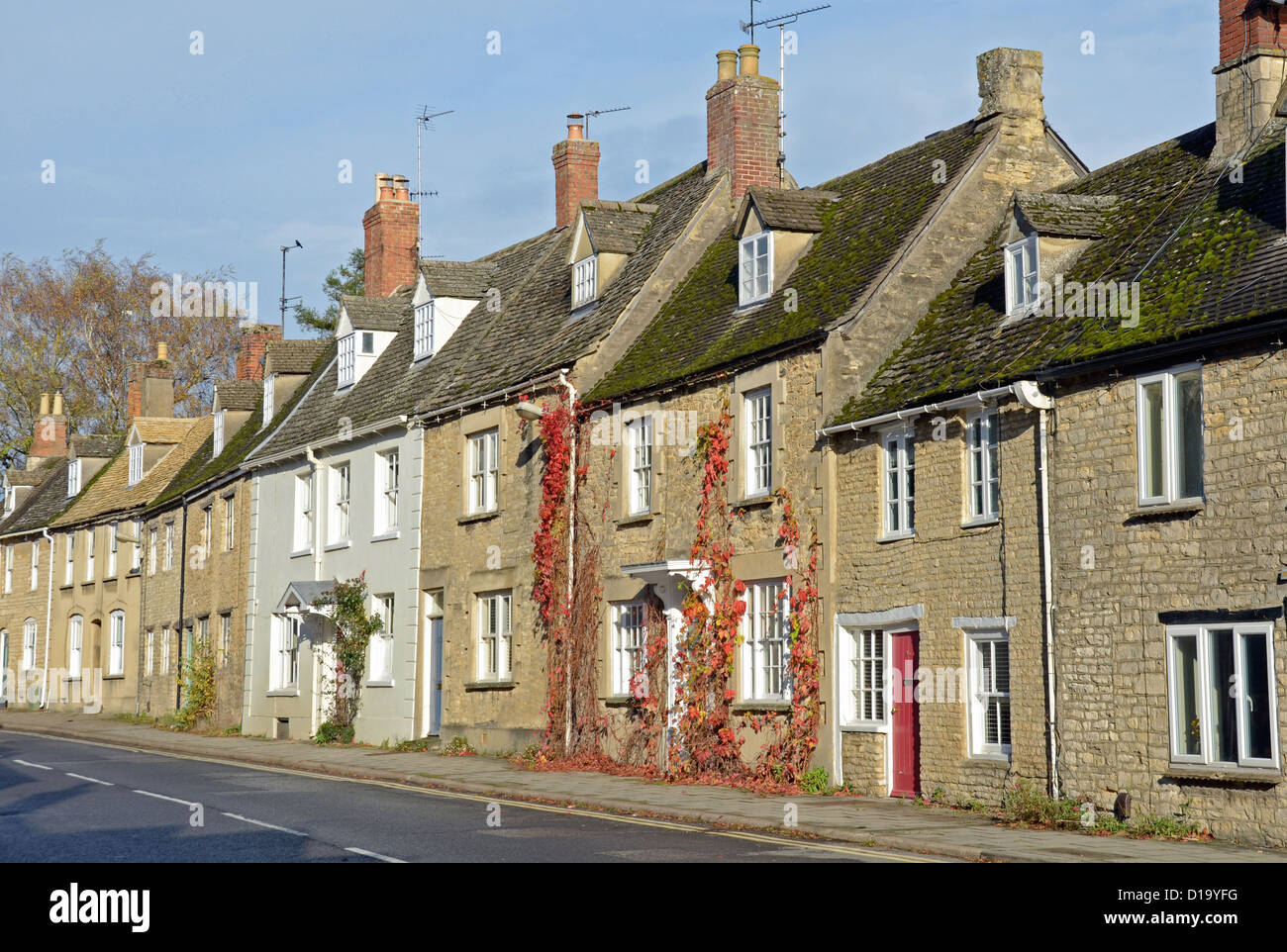 Cottages, West End, Witney, Oxfordshire, UK Stock Photo Alamy