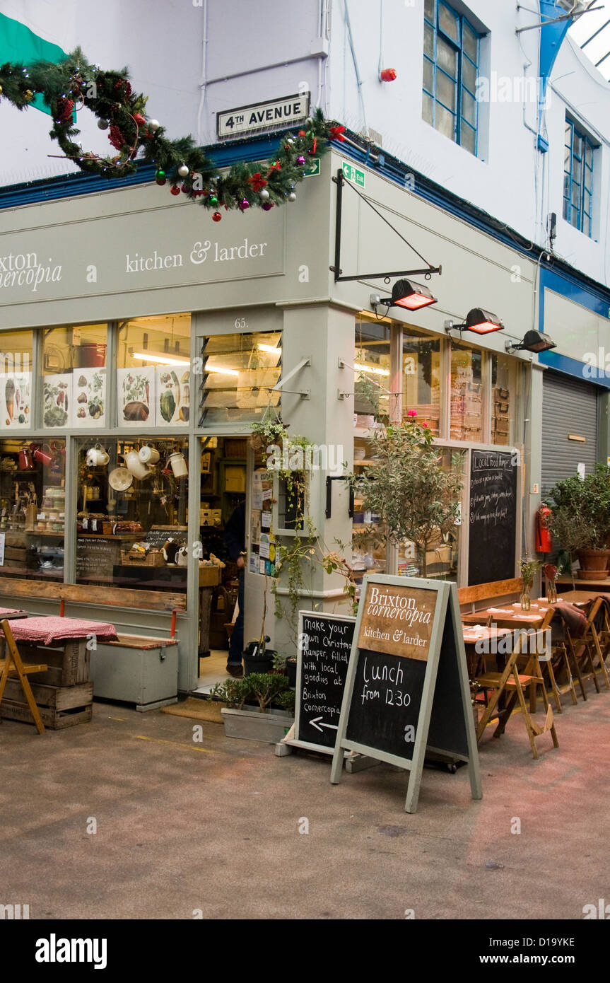 The fashionable Brixton Village in Brixton, London Stock Photo