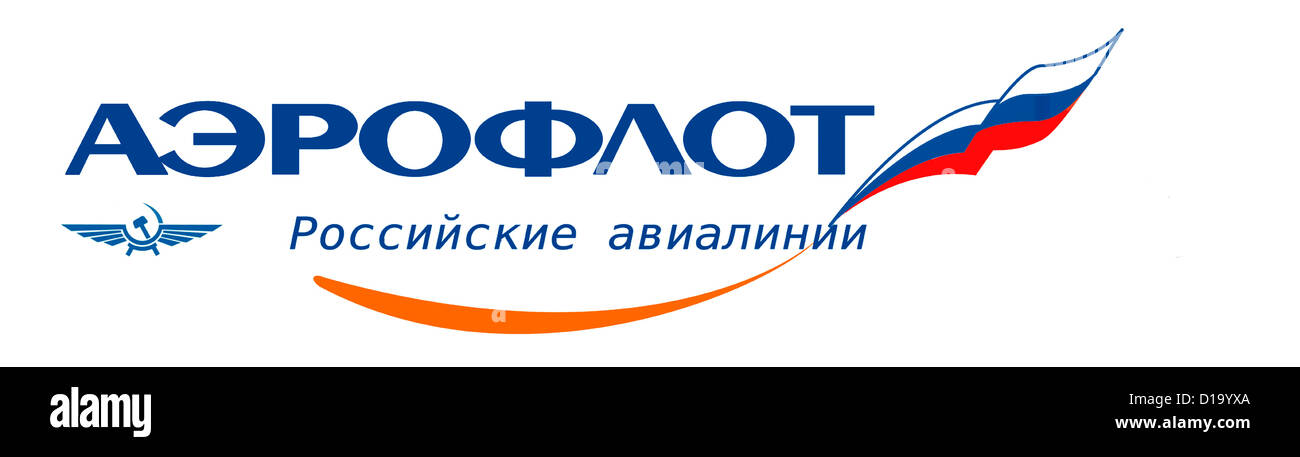 Logo of the Russian airline company Aeroflot. Stock Photo