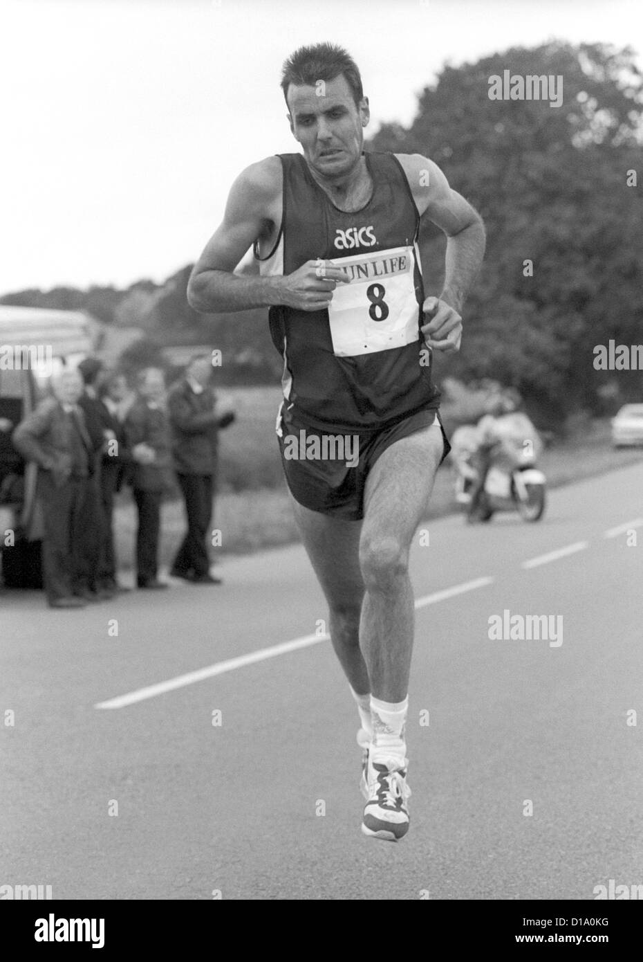 Athlete Colin Reitz in the Sun Life Great Race. 1990 Stock Photo