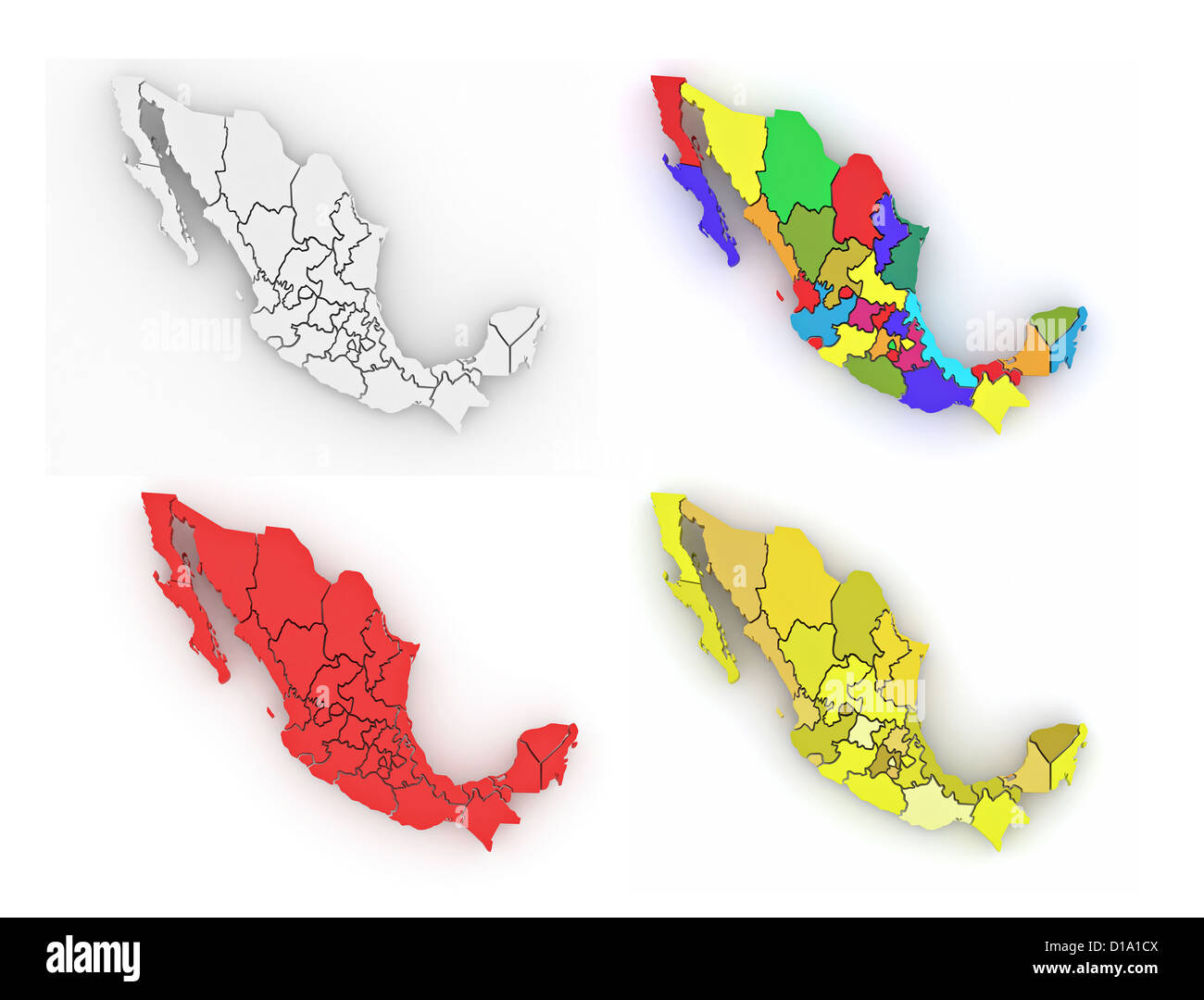 Map of mexico hi-res stock photography and images - Alamy