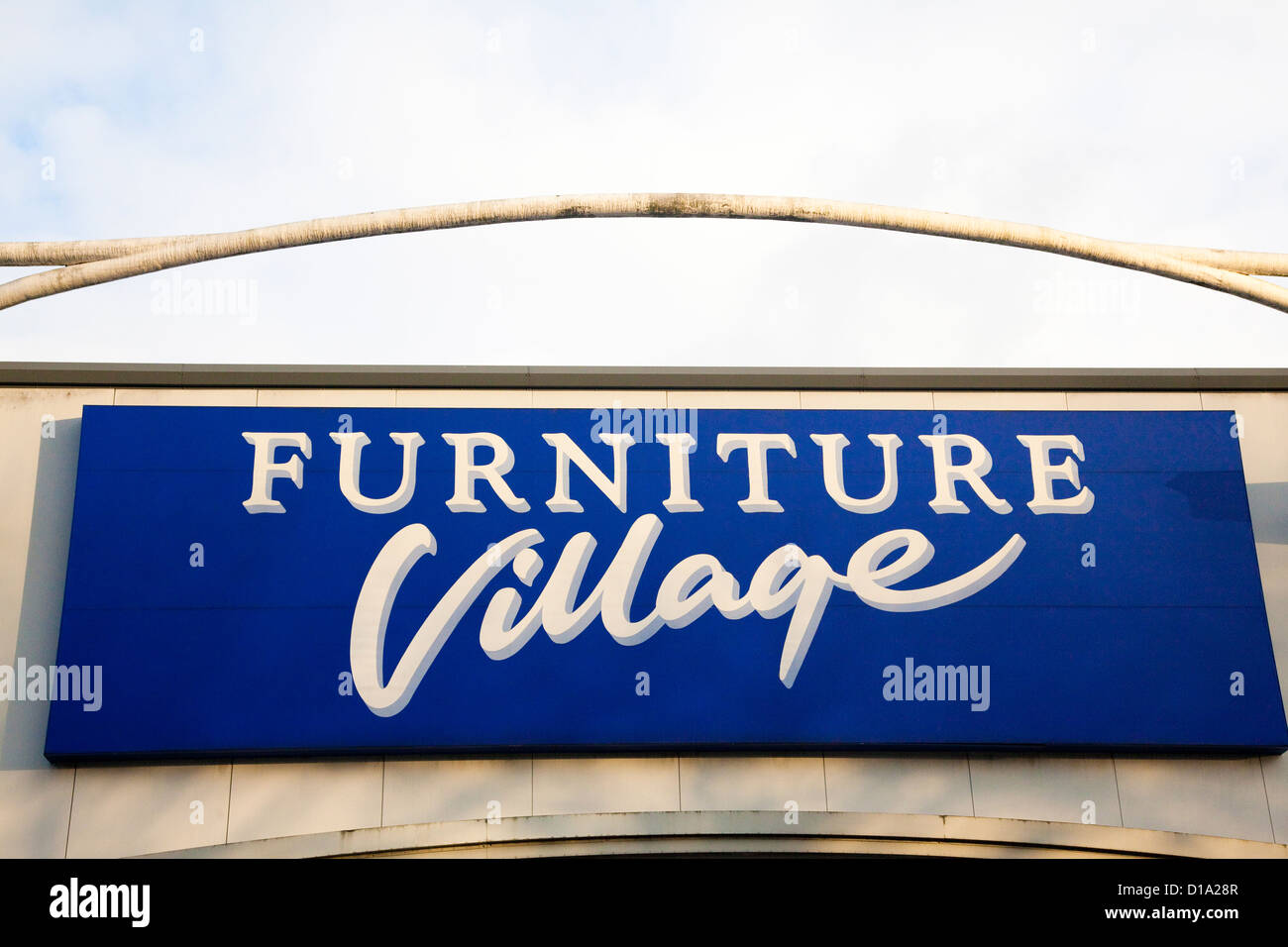 Shop fascia, retail warehouse, Furniture Village, UK Stock Photo Alamy