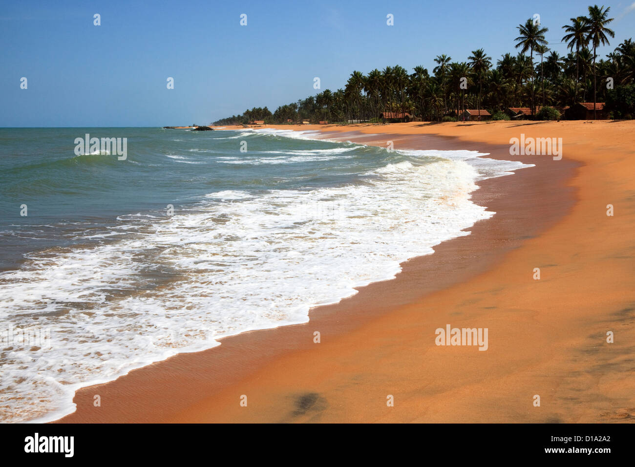 Beach near the village of Waikkal, Sri Lanka Stock Photo