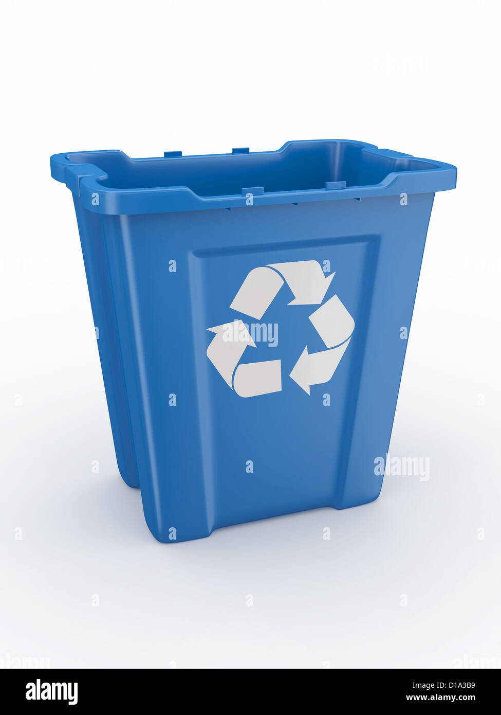 Empty recycle bin with sign recycling. 3d Stock Photo Alamy