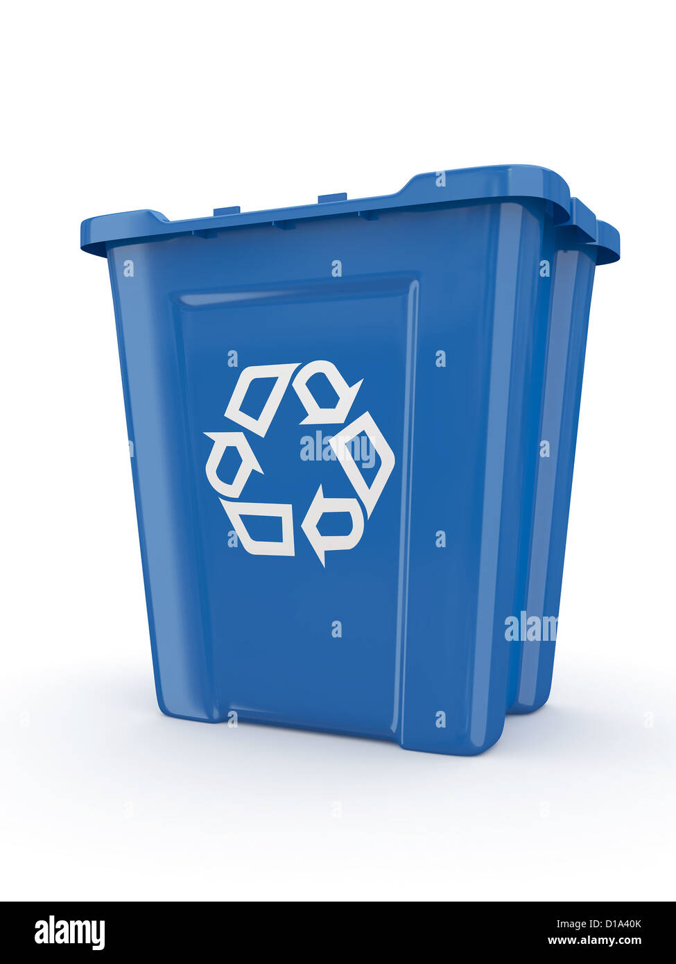 Empty recycle bin with sign recycling. 3d Stock Photo Alamy