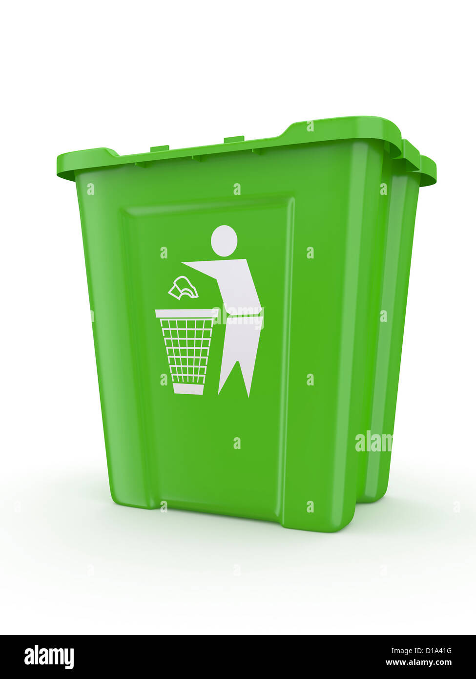 Empty recycle bin with sign recycling. 3d Stock Photo Alamy