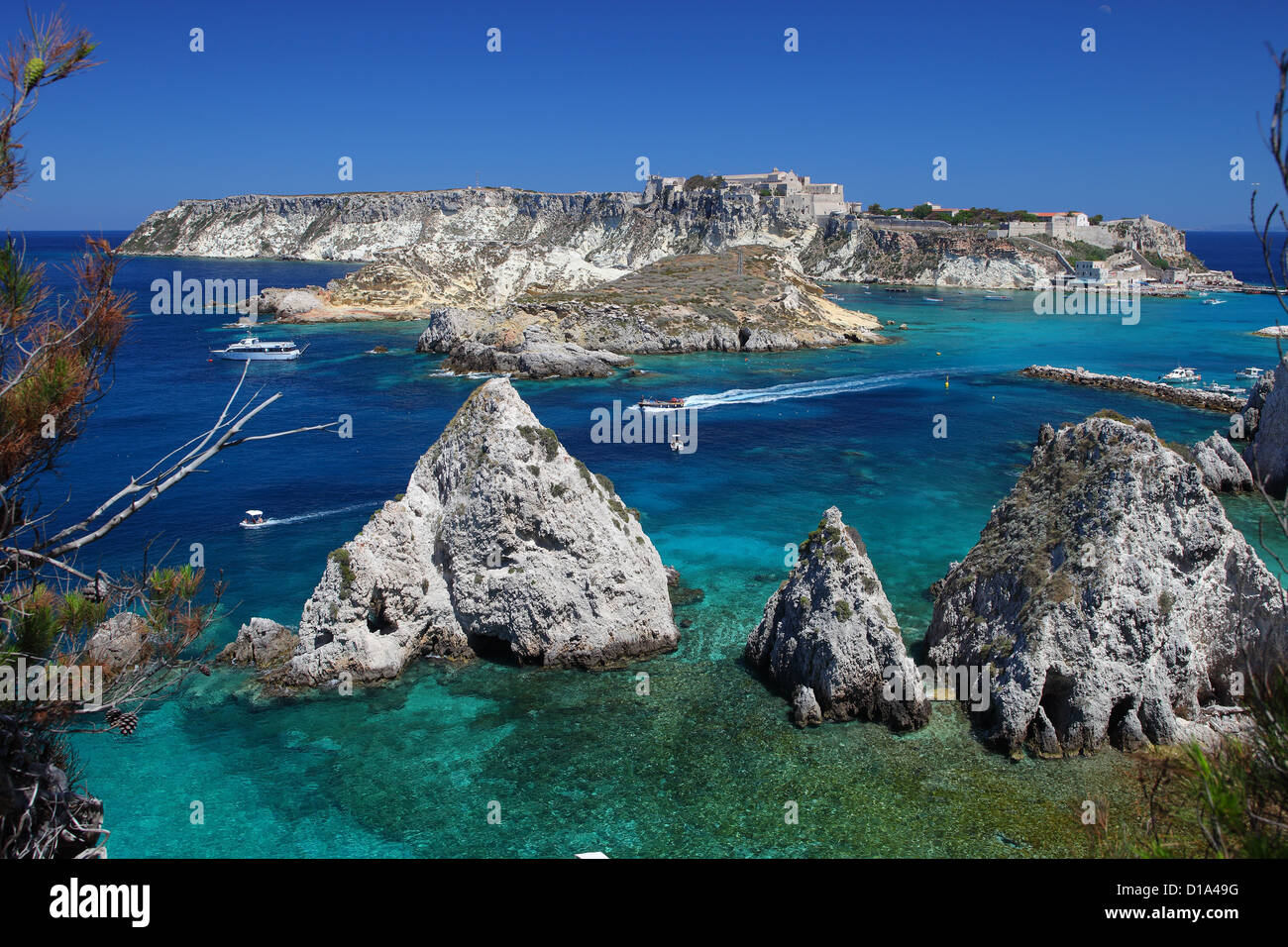 Italy, Apulia, Tremiti Island, view from San Domino Island towards San  Nicola Stock Photo - Alamy