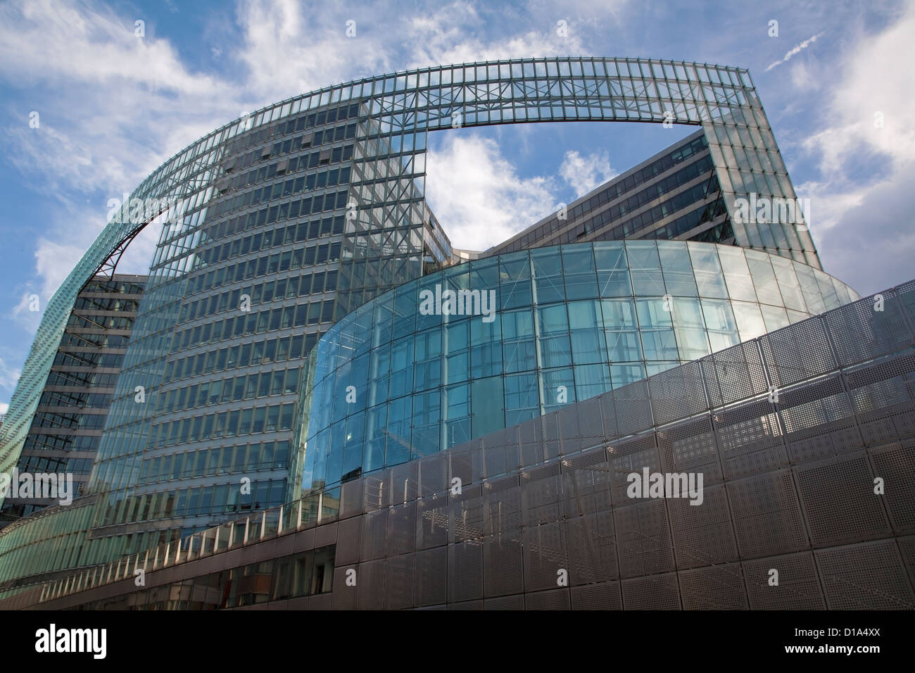 BRUSSELS - JUNE 24: European commission building at Schumann square on June 24, 2012 in Brussels. Stock Photo