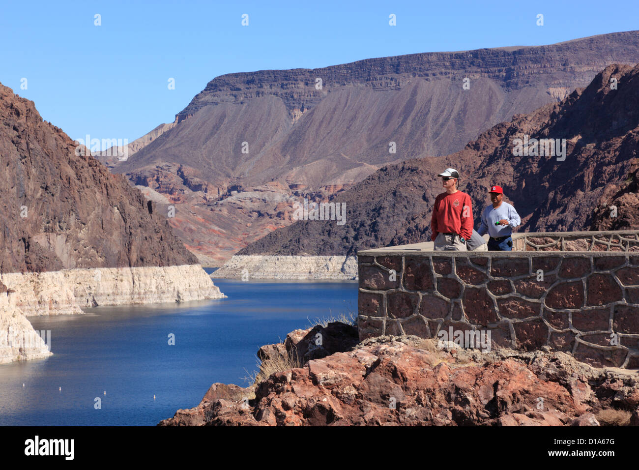 Overlooking Lake Mead in Nevada, USA. Stock Photo