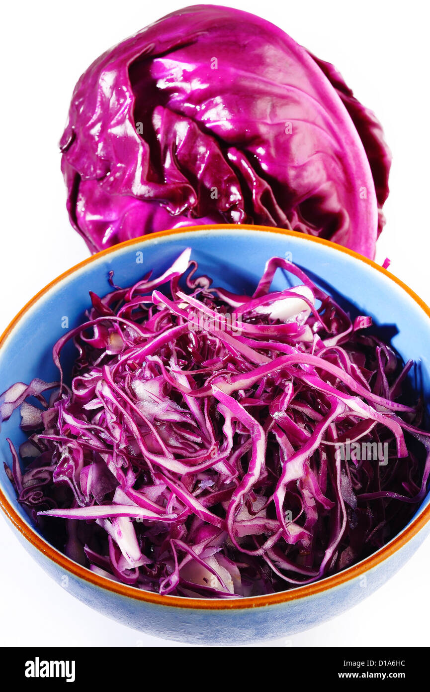 sliced of red cabbage Stock Photo