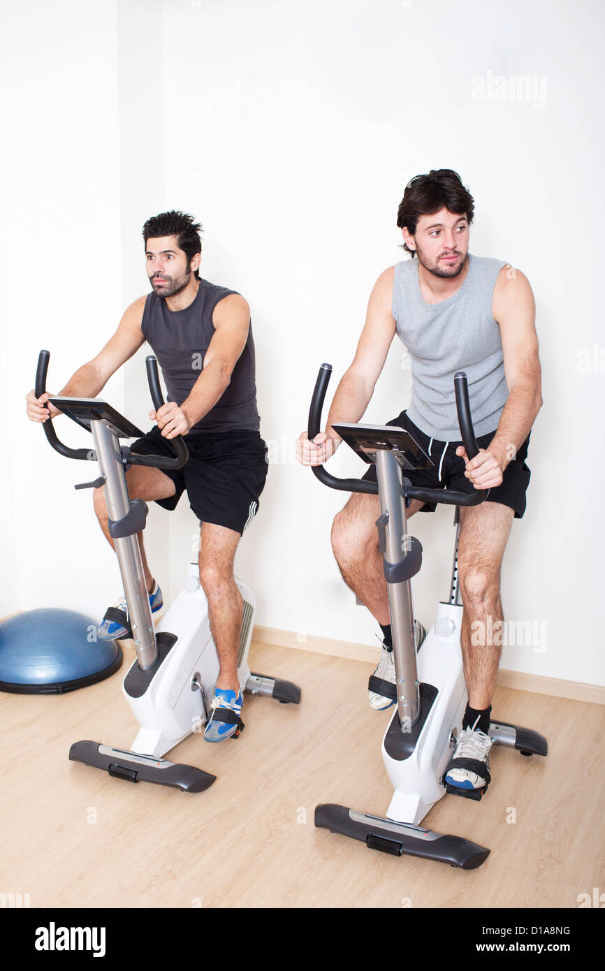 Two men spinning Stock Photo Alamy