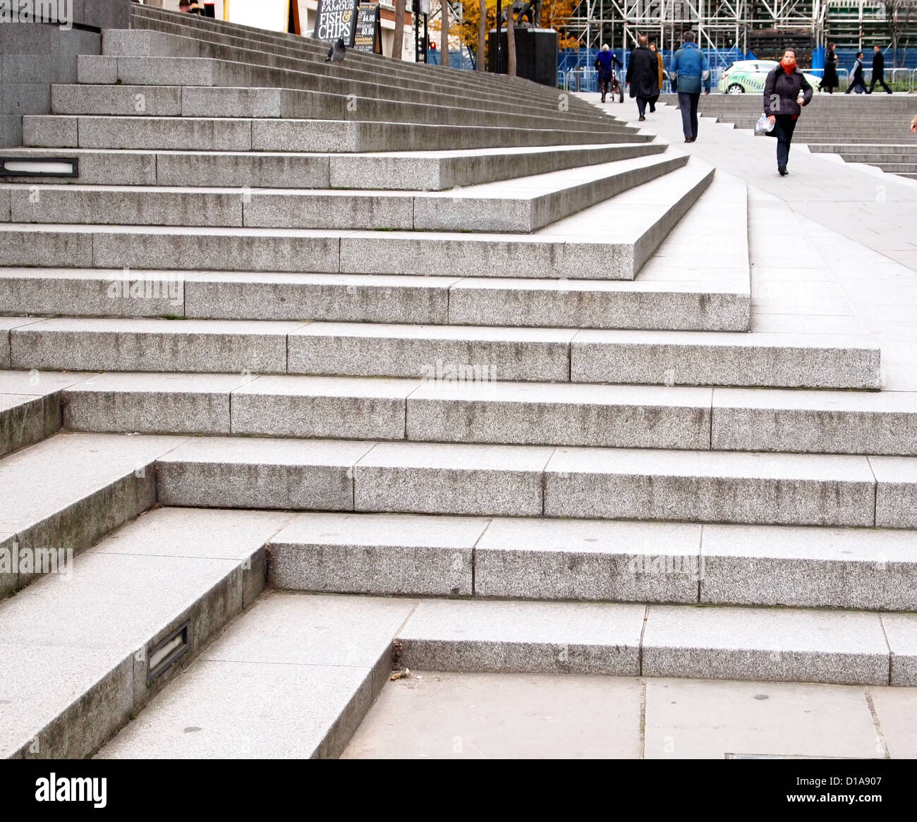 Geometric shapes in stairs and steps in the centre of London, near St