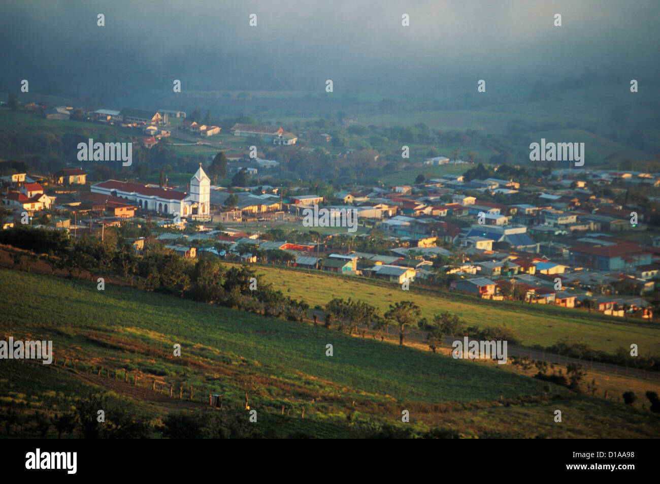 Costa Rica, View Of San Jose Vicinity From Hillside. Stock Photo
