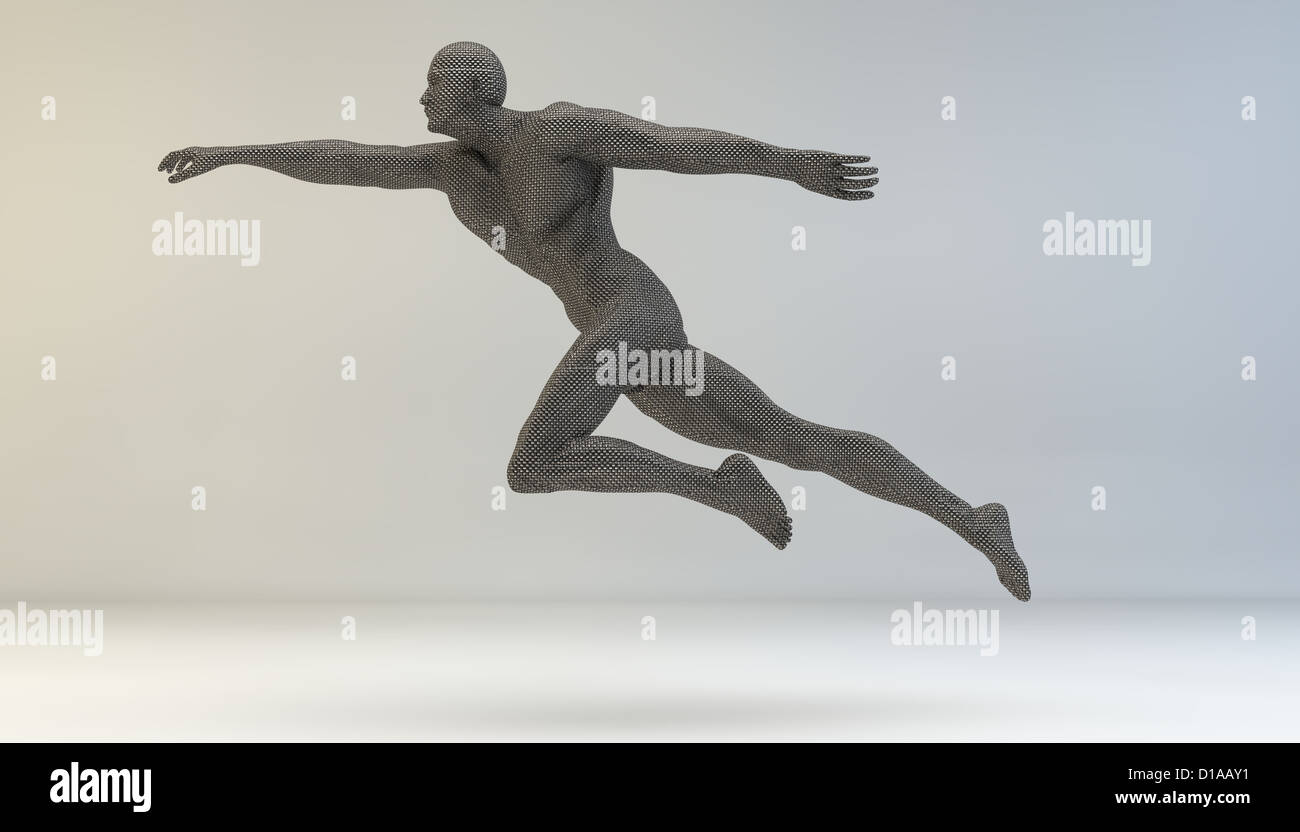 Statues Inmotion Muscular carbon statue in motion, clipping path Stock Photo - Alamy