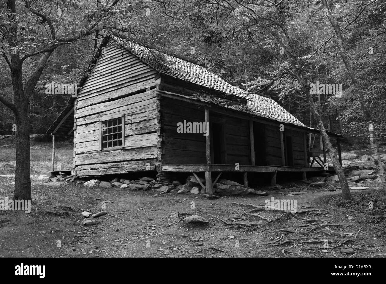Log Cabin At The Noah Bud Ogle Farm Stock Photo 52474655 Alamy