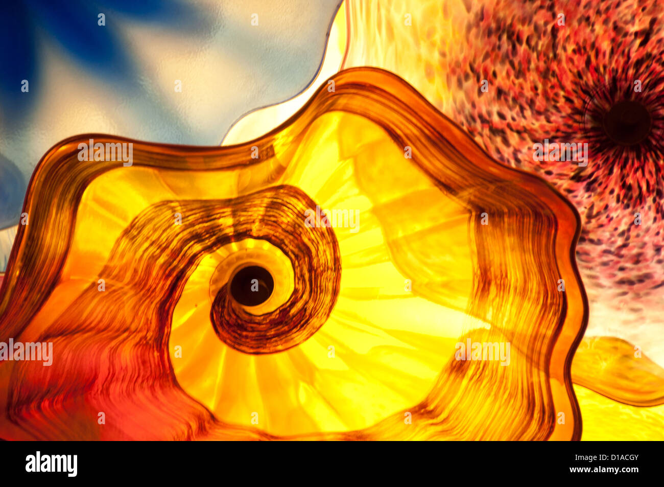 Chihuly Glass Art Ceiling At The Bellagio In Las Vegas Stock Photo