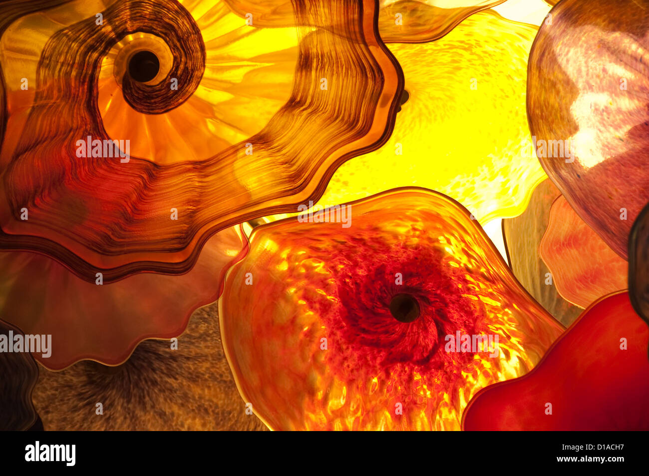 Chihuly Glass Art Ceiling At The Bellagio In Las Vegas Stock Photo