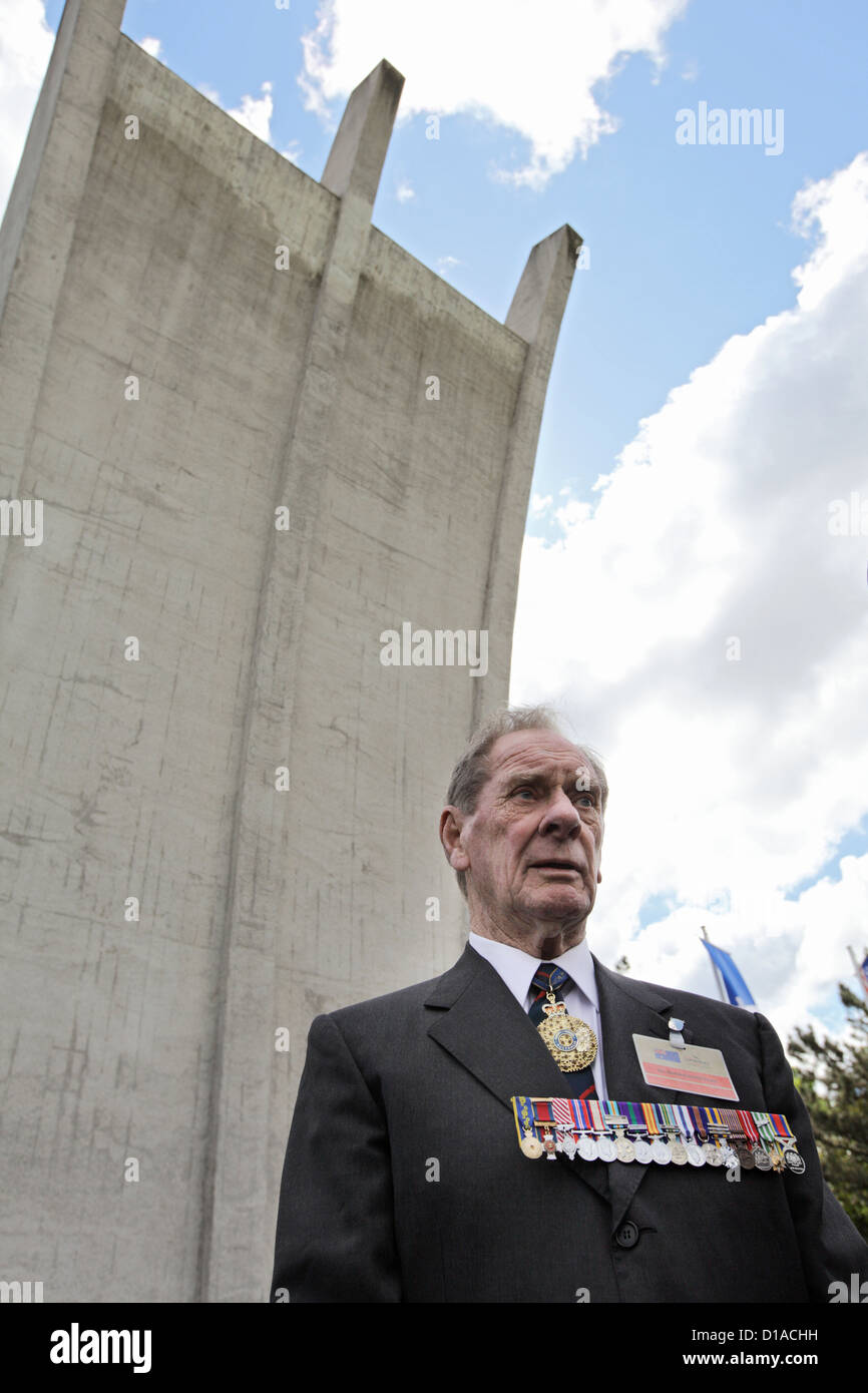 American air bridge veteran Air Marshal David Evans, Berlin, Germany Stock Photo