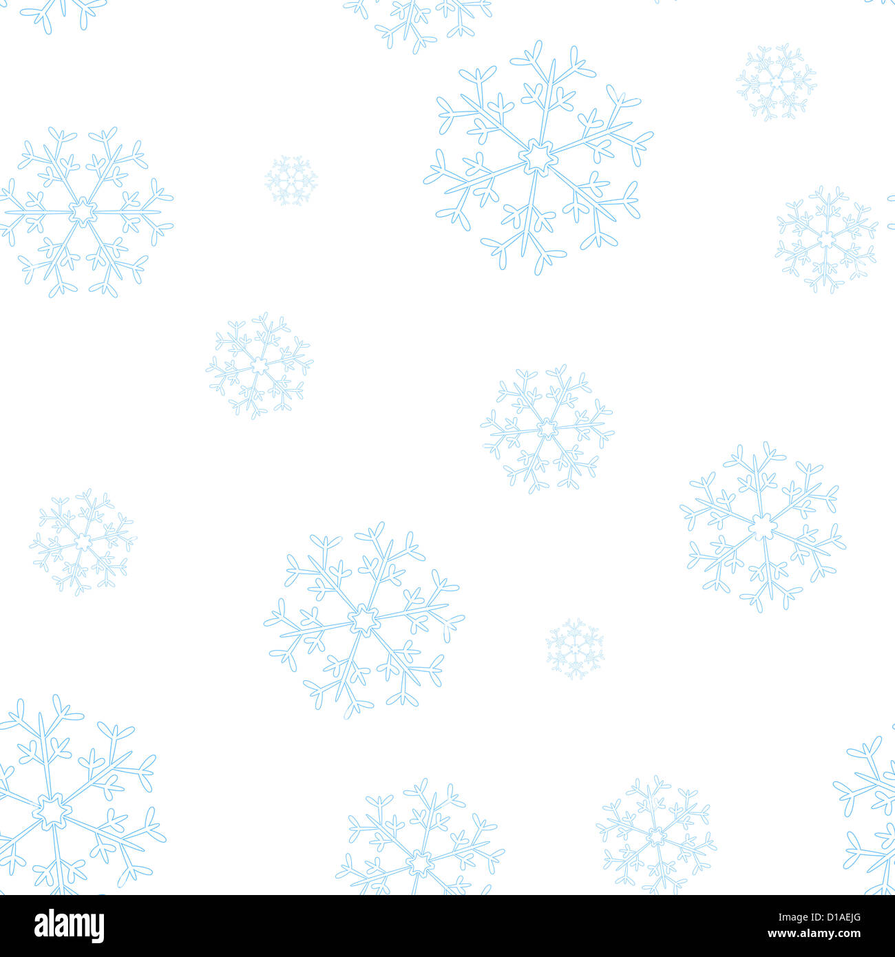 seamless winter pattern with blue snowflakes Stock Photo - Alamy