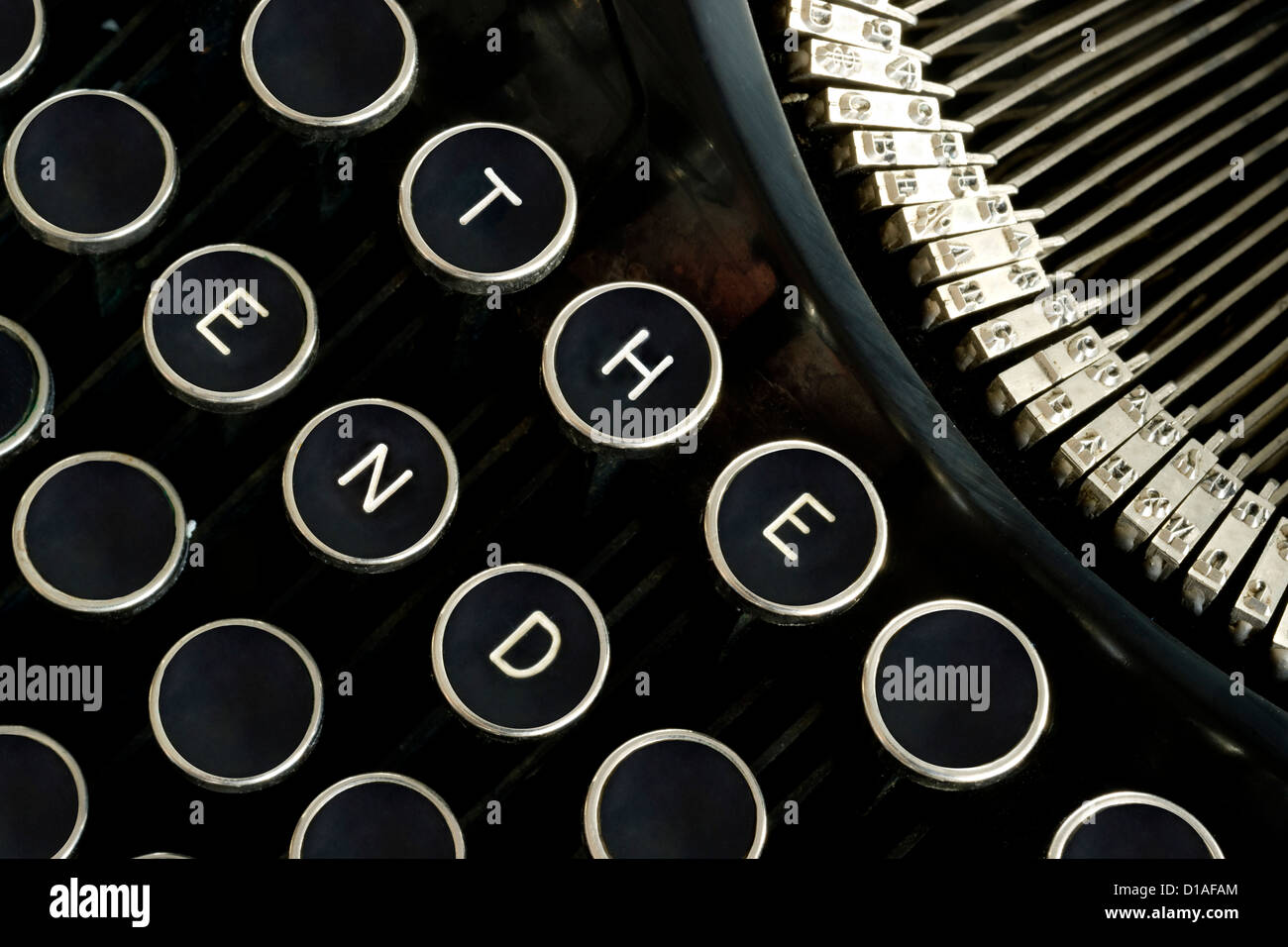 Custom message on a vintage typewriter keyboard Stock Photo
