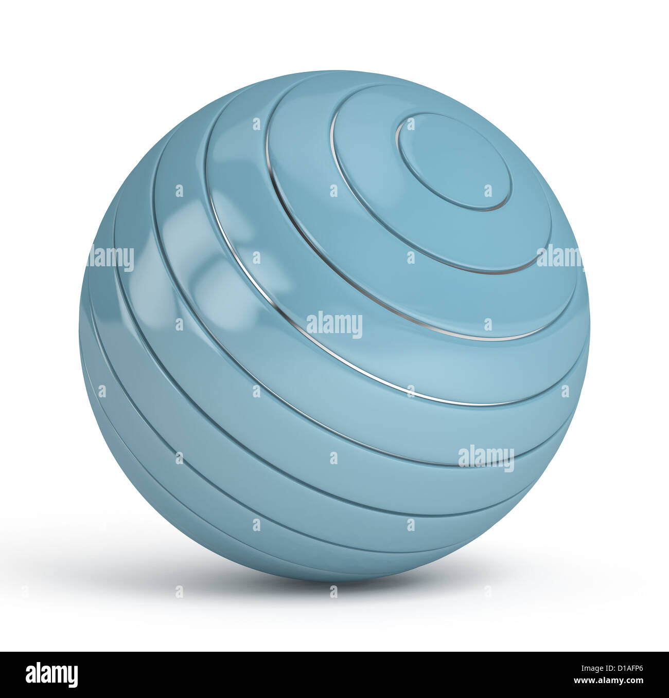 Blue Sphere on white background Stock Photo - Alamy