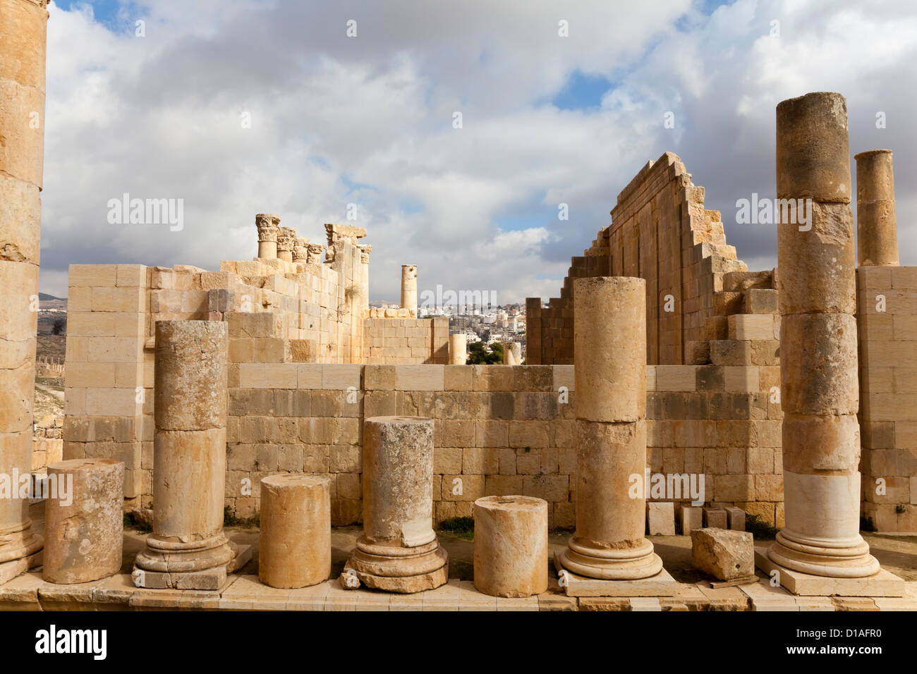 ruins zeus temple Stock Photo