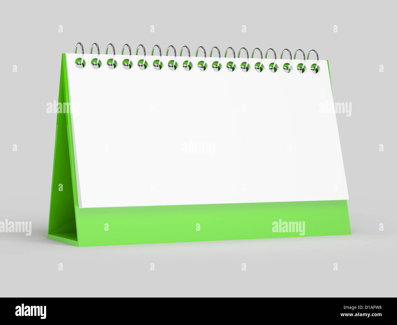 3d render of blank calendar on grey background Stock Photo - Alamy