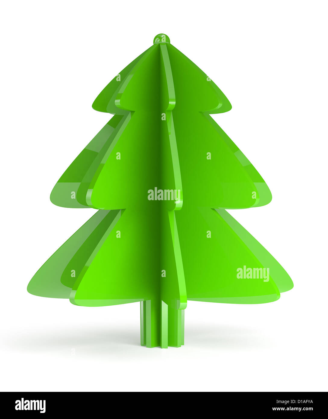 Illustration of christmas tree on white background Stock Photo - Alamy