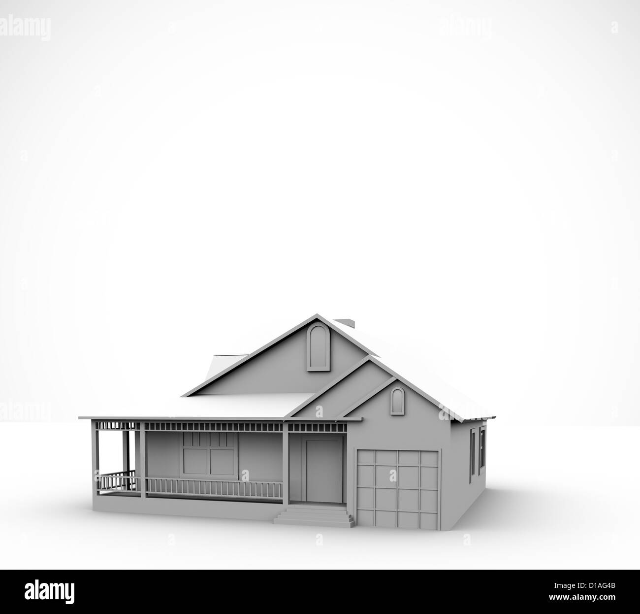 House against a white background Stock Photo - Alamy