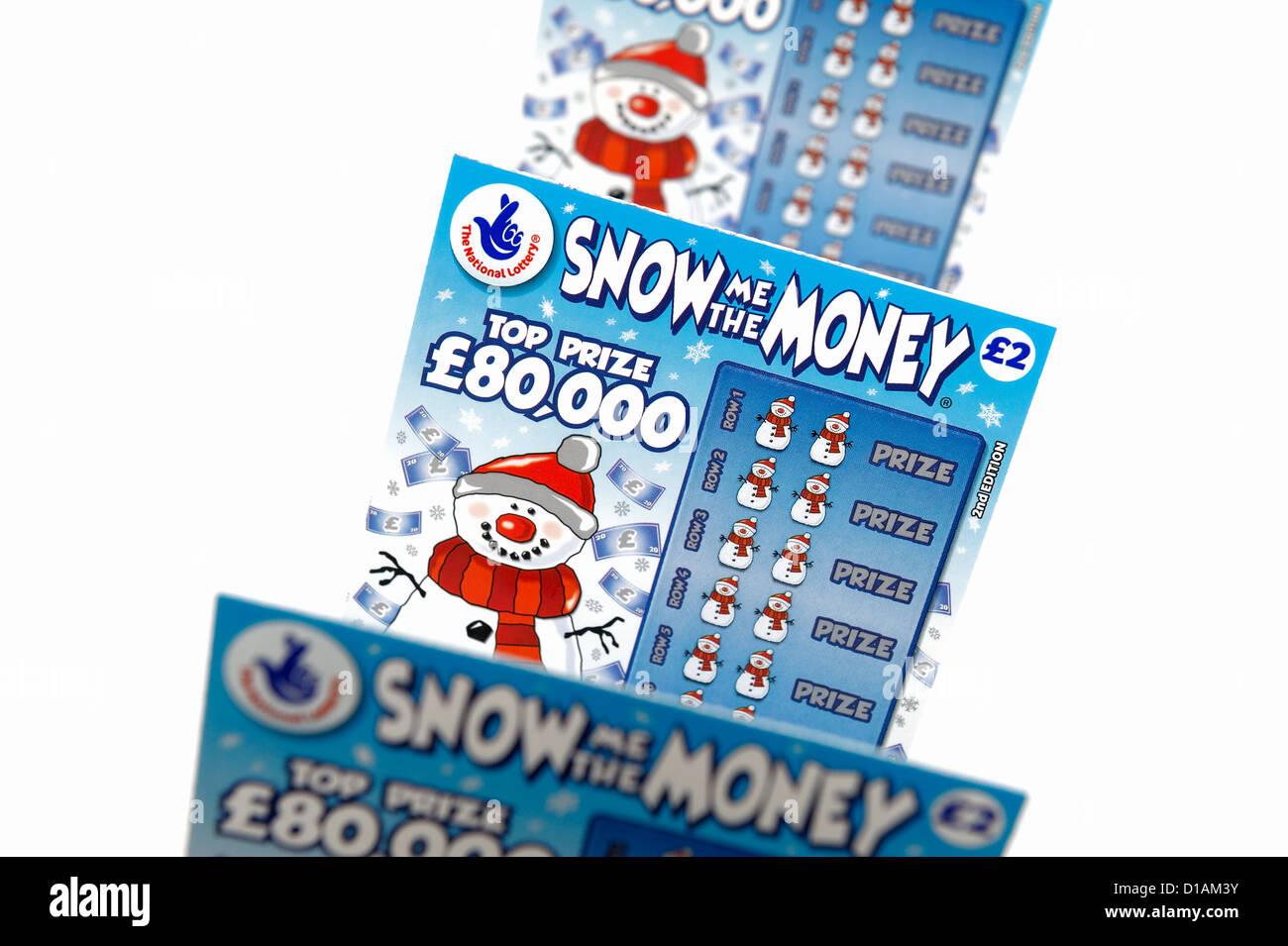 national lottery Christmas scratch cards uk Stock Photo