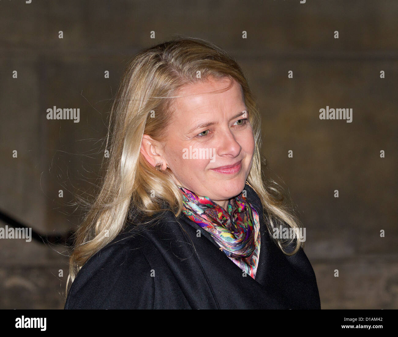 Princess Mabel of The Netherlands leaves the Royal Palace Amsterdam after the award ceremony of the Prince Claus Award 2012 in Amsterdam, The Netherlands, 12 December 2012. Photo: Patrick van Katwijk / NETHERLANDS OUT AND FRANCE OUT Stock Photo