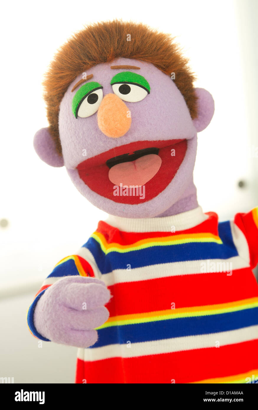 Gordon, an original puppet from Sesame Street, is on display at the