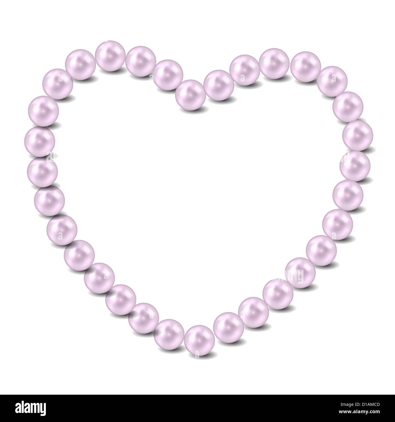 Pearl heart vector illustration background Stock Photo - Alamy